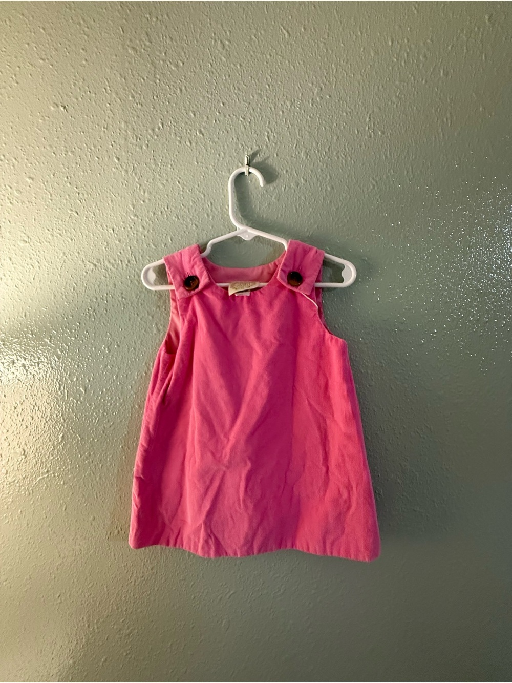 The Beaufort Bonnet Company Hot Pink Sleeveless Button-Shoulder Dress
